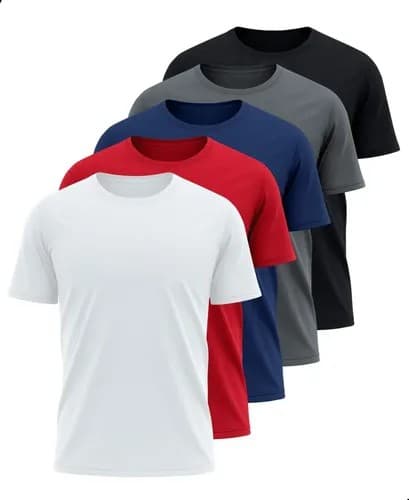 Kit 5 Camisetas Básicas Masculina Dry Fit