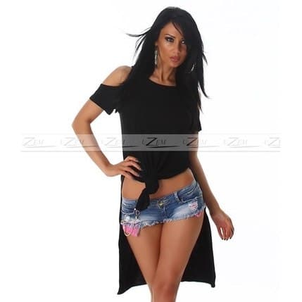 Blusa Mullet Camiseta Comprida Regata Feminina Nozinho Verão