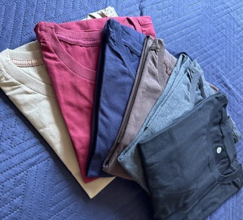 Kit 7 Camisetas Básicas Algodão Premium Masculina