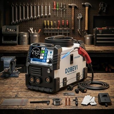 Máquina de Solda Sem Gás Bivolt MMA MIG TIG 3 em 1 com LCD