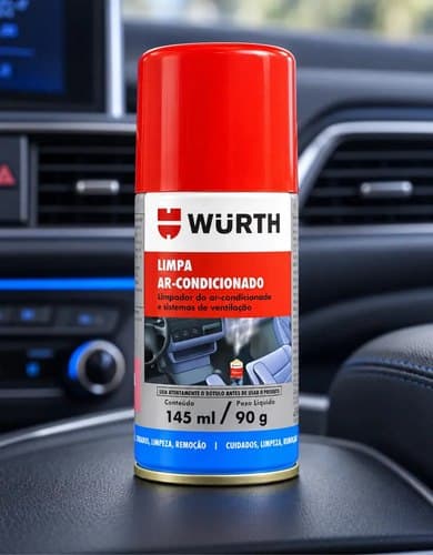 Limpa e Higieniza Ar Condicionado Automotivo Wurth 145ml 90g